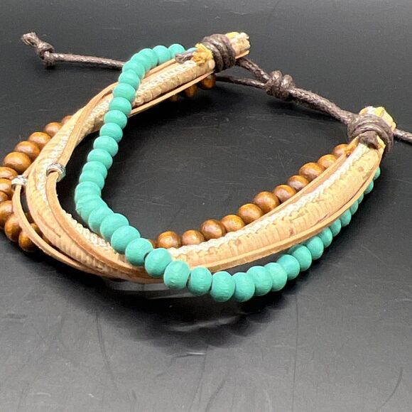 Paparazzi Bracelet Stack To Basics Blue Urban Boho Western Hippie Wristlet Slide - Picture 2 of 10